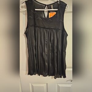 Women's black sleevless casual shirt size 2xl
